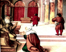 « La veuve et le juge inique » H.FÜLLMAURER – XVI° Siècle détail du Retable de Montbéliard VIENNE « La veuve et le juge inique » H.FÜLLMAURER – XVI° Siècle détail du Retable de Montbéliard VIENNE