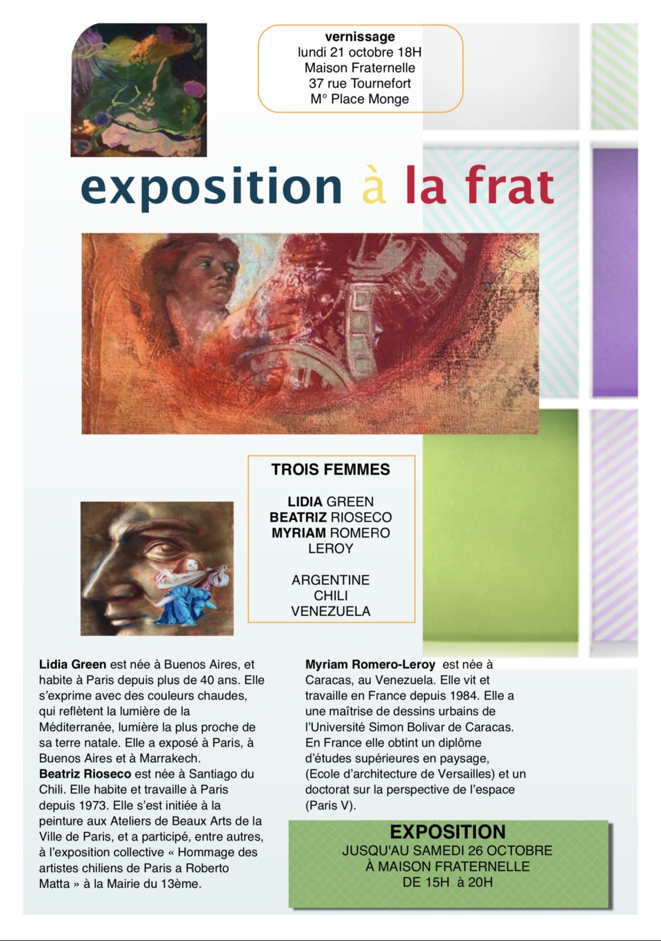 EXPOSITION À LA MAISON FRATERNELLE