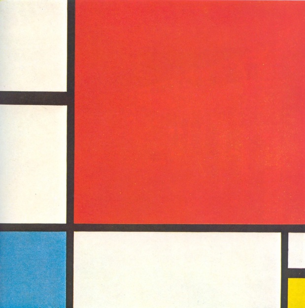 Piet Mondrian Composition en rouge, bleu et jaune