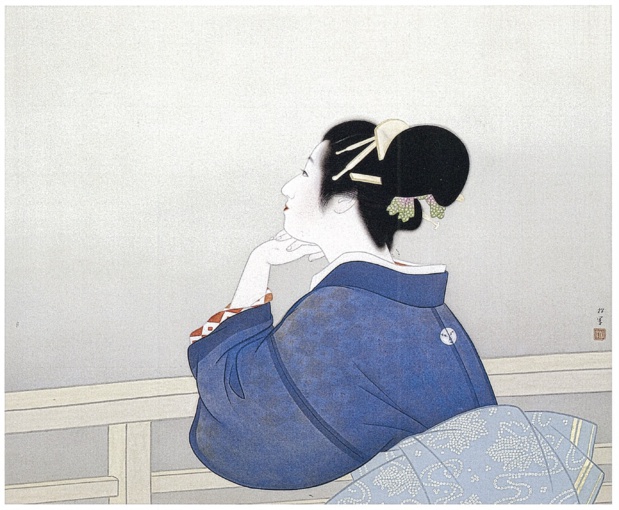 Uemura Shoen Femme attendant le lever de lune Uemura Shoen Femme attendant le lever de lune