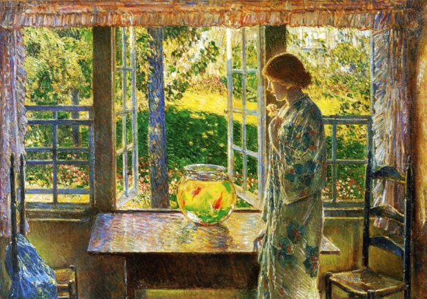 Frederick Childe Hassam La Fenêtre du Poisson Rouge
