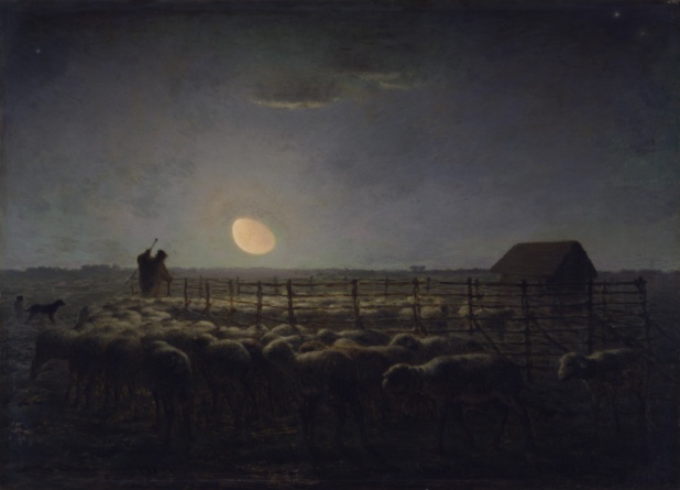 Jean-François Millet La Bergerie, Claire de lune (1)