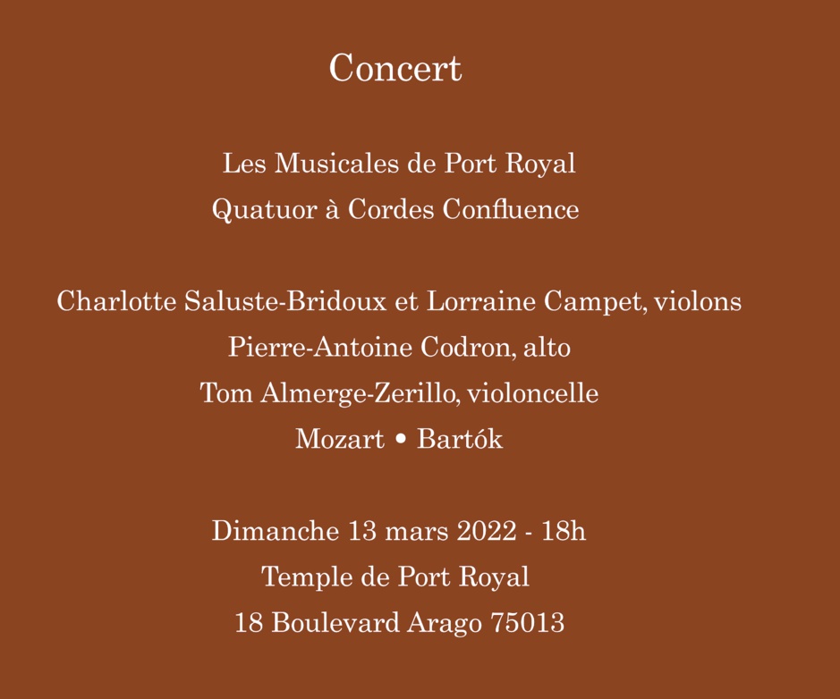 LES MUSICALES DE PORT ROYAL REVIENNNENT