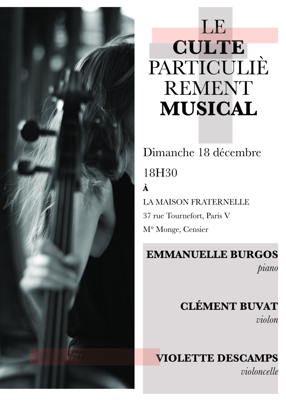 LE CULTE PARTICULIÈREMENT MUSICAL