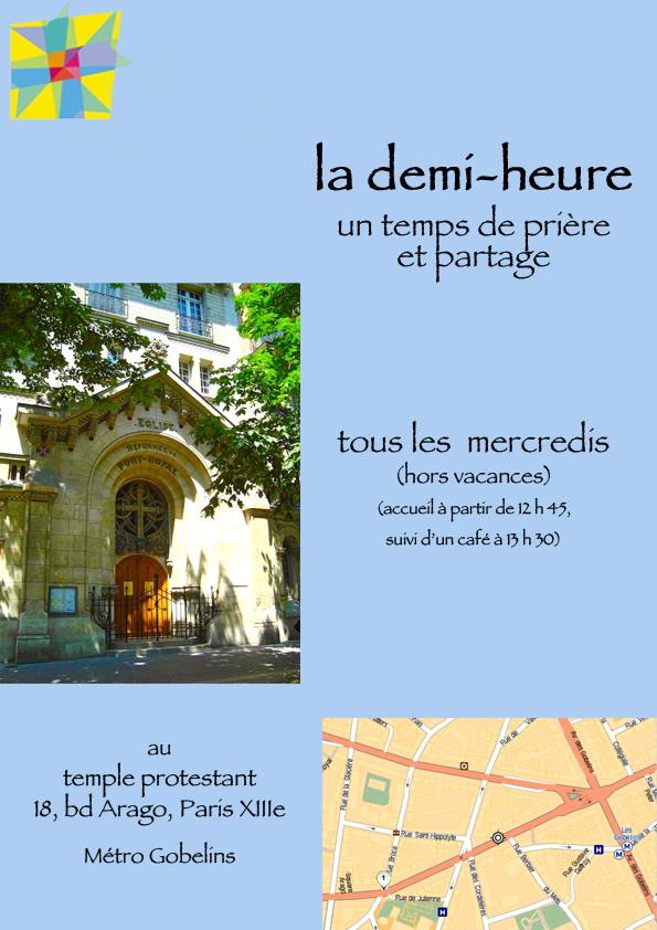 LA DEMI HEURE, tous les mercredis au TEMPLE DE PORT-ROYAL