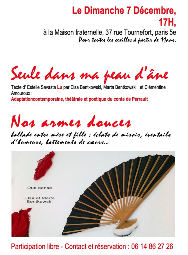 - THEATRE & DANSE MAISON FRATERNELLE 7 DECEMBRE -17H - - THEATRE & DANSE MAISON FRATERNELLE 7 DECEMBRE -17H -