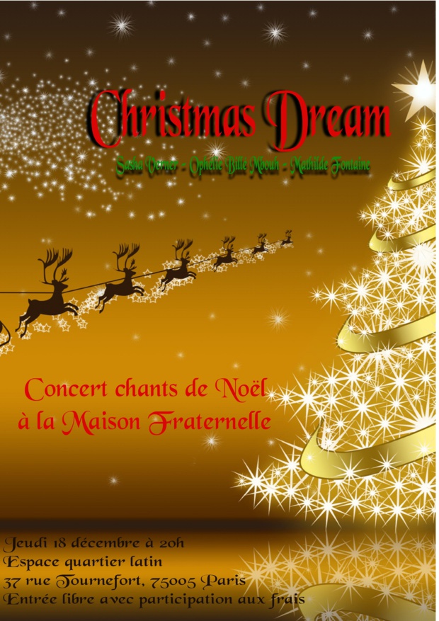 CONCERT DE NOEL 18 DECEMBRE 20H MAISON FRAT