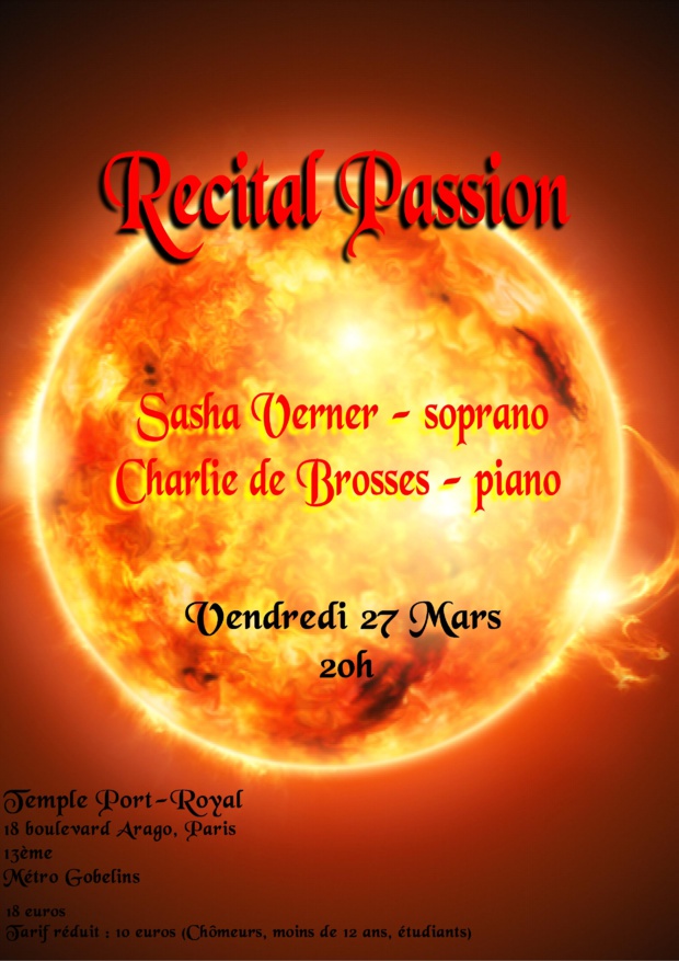 --- CONCERT 27 MARS SASHA VERNER --- --- CONCERT 27 MARS SASHA VERNER ---