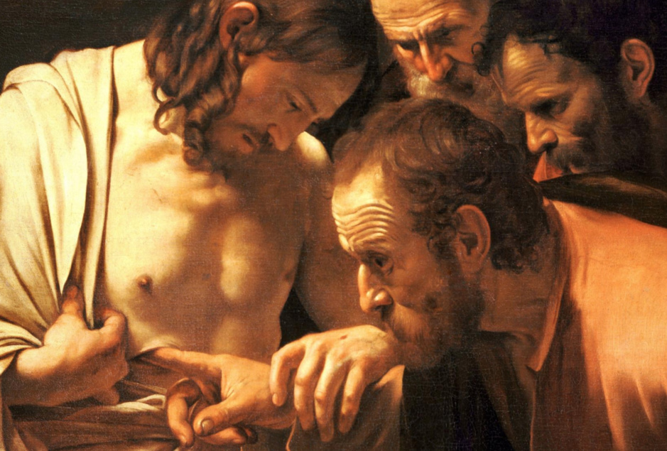 Le Caravage " l'incrédulité de St Thomas" (1603)