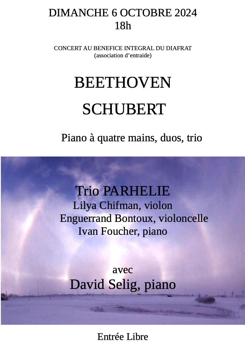 CONCERT AU PROFIT DE L'ENTRAIDE, DIMANCHE 6 OCTOBRE, TEMPLE DE PORT ROYAL, 18H CONCERT AU PROFIT DE L'ENTRAIDE, DIMANCHE 6 OCTOBRE, TEMPLE DE PORT ROYAL, 18H