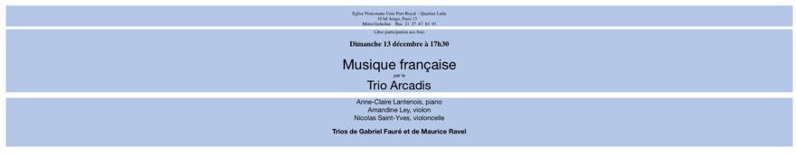 CONCERT AU TEMPLE CONCERT AU TEMPLE