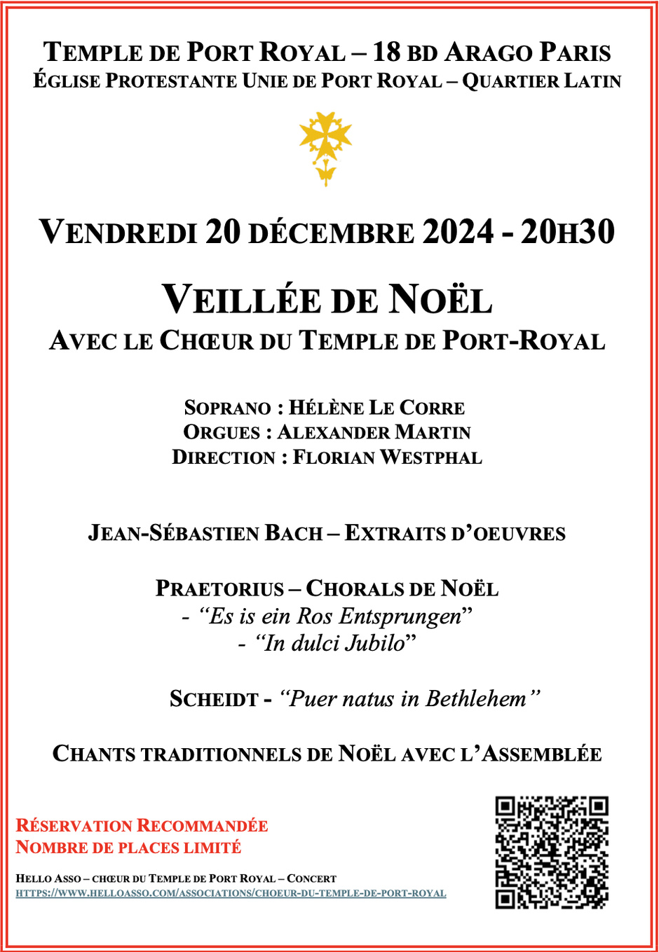 CONCERT VEILLÉE DE NOËL 20 DÉCEMBRE AU TEMPLE CONCERT VEILLÉE DE NOËL 20 DÉCEMBRE AU TEMPLE