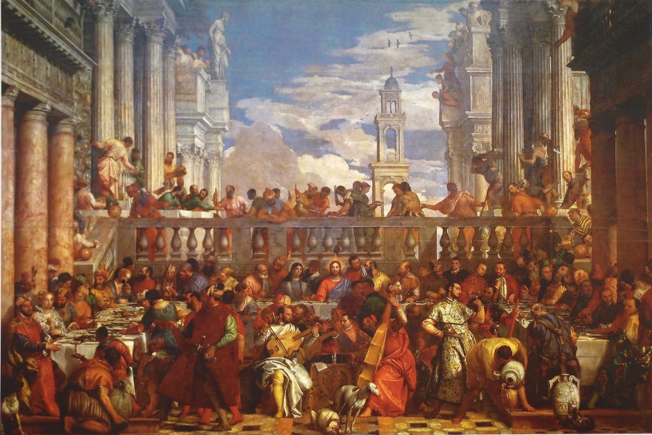 Les noces de Cana, Paul Véronèse, cliché Bulloz donné à E. Trouvers Les noces de Cana, Paul Véronèse, cliché Bulloz donné à E. Trouvers