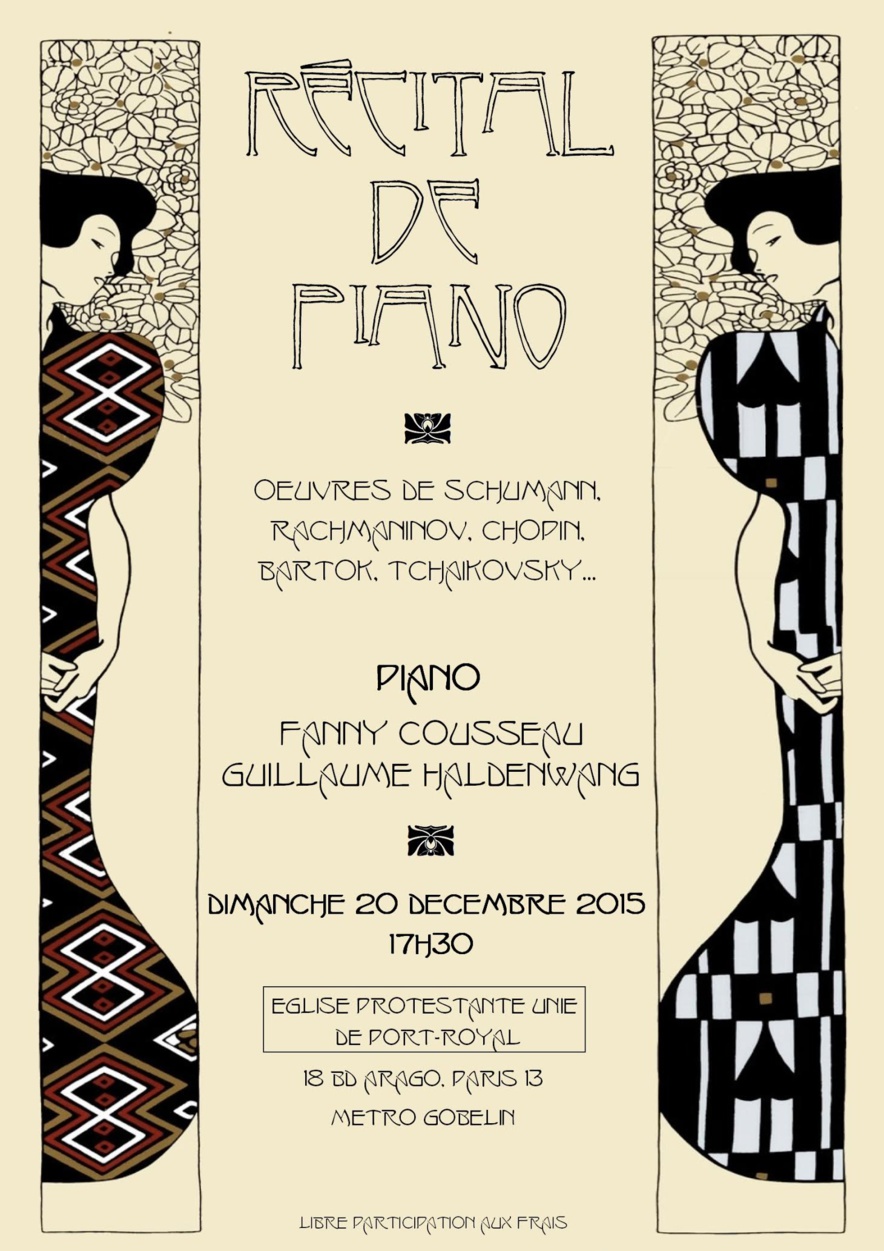 CONCERT FANNY COUSSEAU 20 DECEMBRE 17H30  PIANO PORT ROYAL 