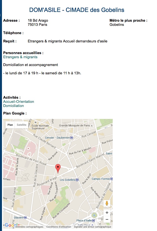 CIMADE GOBELINS CIMADE GOBELINS