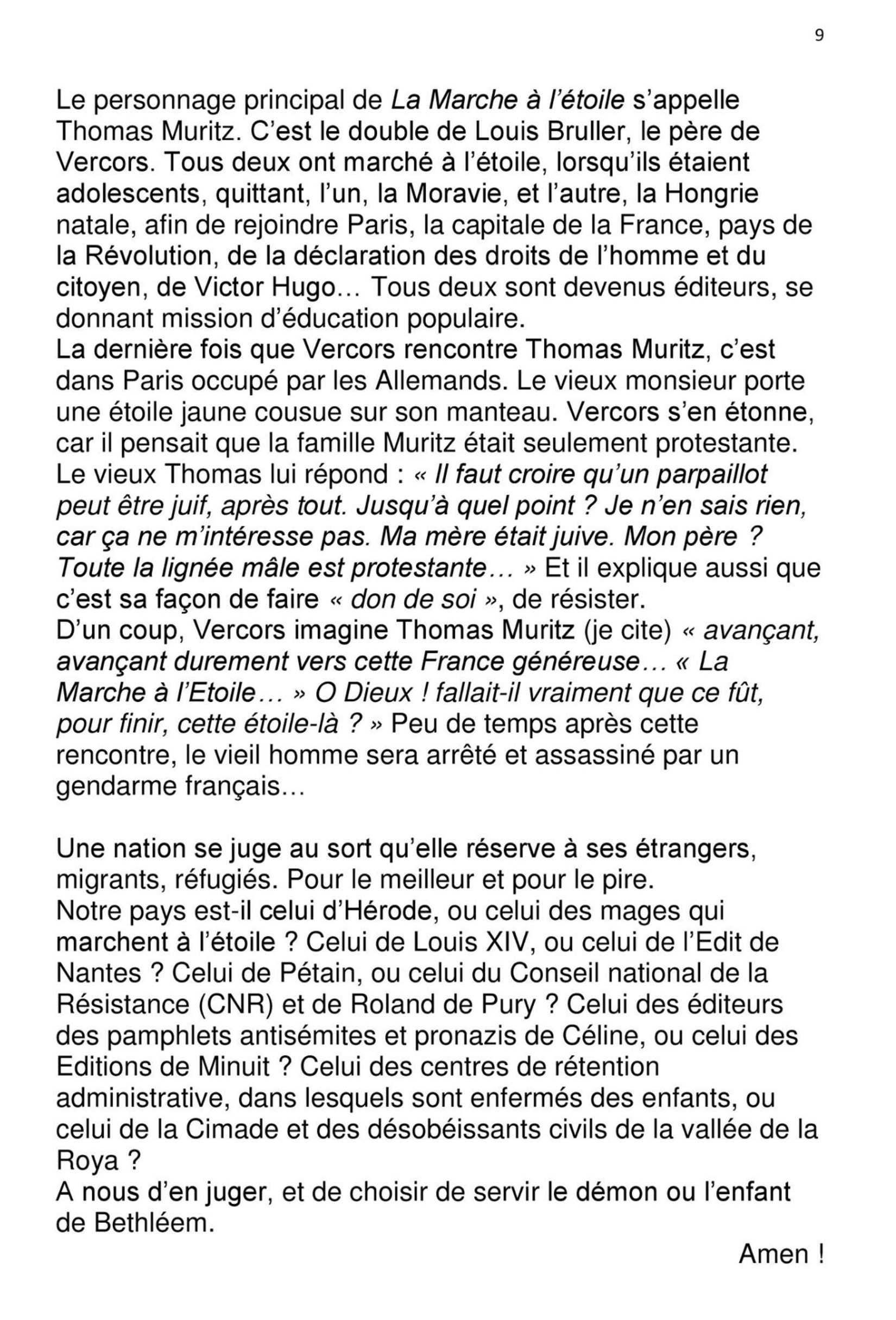 "La marche à l'Etoile" 