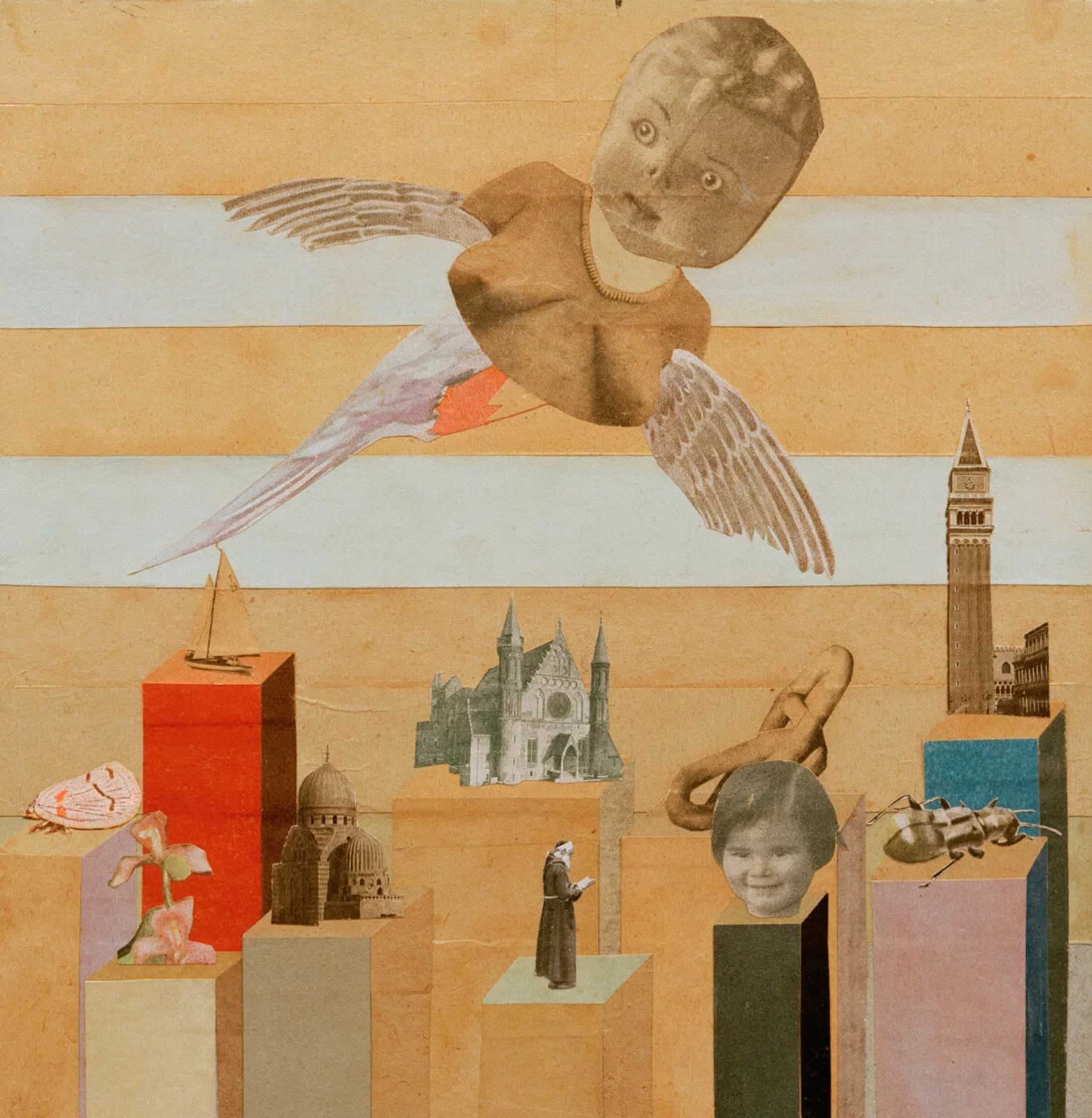 Hannah Höch, Ange gardien, 1927–1928  Collage sur carton • 25,4 × 24,4 cm • Berlinische Galerie, Berlin • © Akg-images