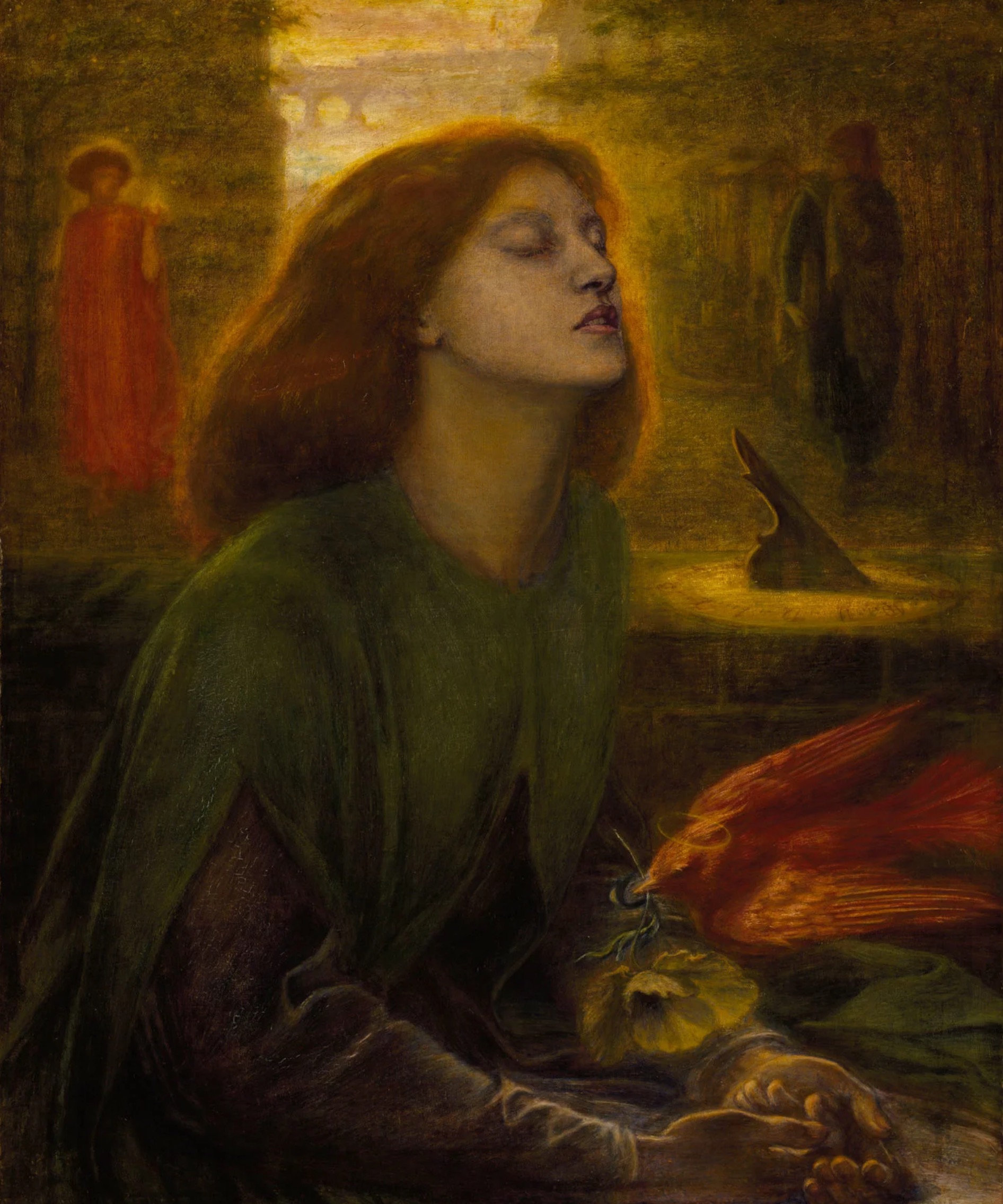 Dante Gabriel Rossetti, Beata Beatrix, 1872  Huile sur toile • 66 x 86,5 cm • Coll. National Gallery, Londres