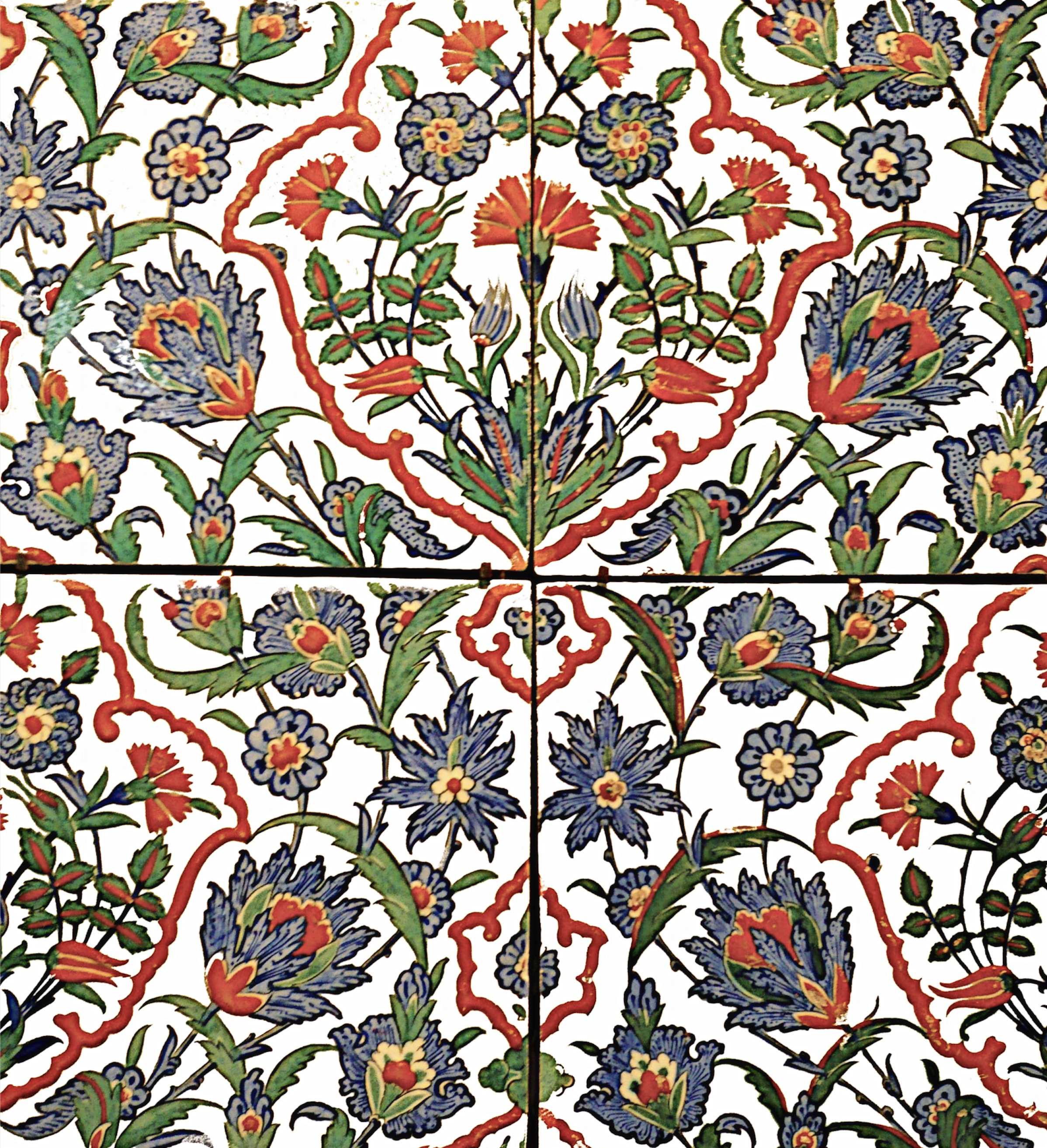Carreaux de céramique ottomane (16e siècle)