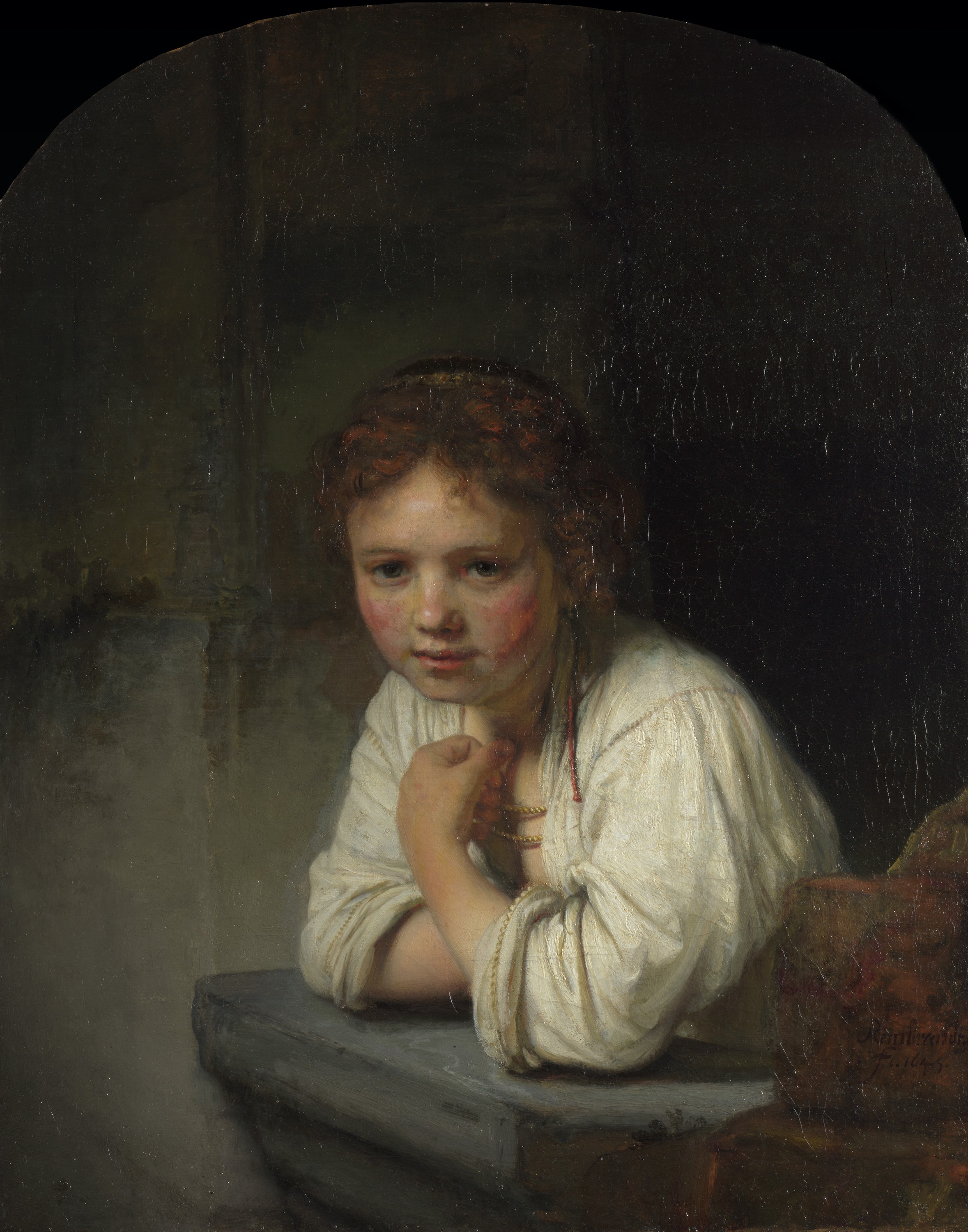 Rembrandt van Rijn, Fille à la fenêtre; Cliquer pour agrandir