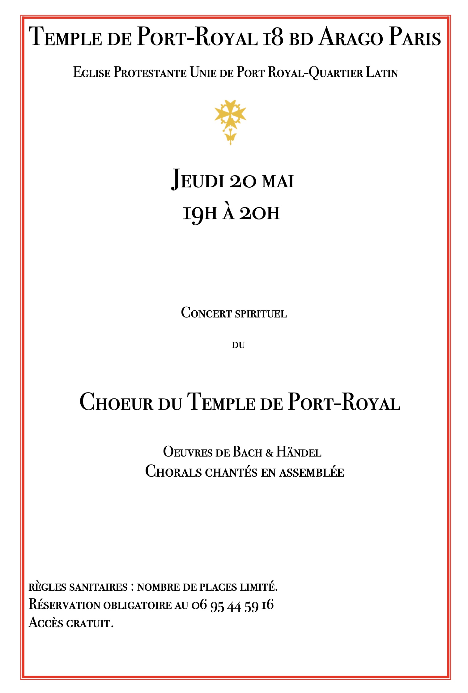 CONCERT DU TEMPLE DE PORT ROYAL