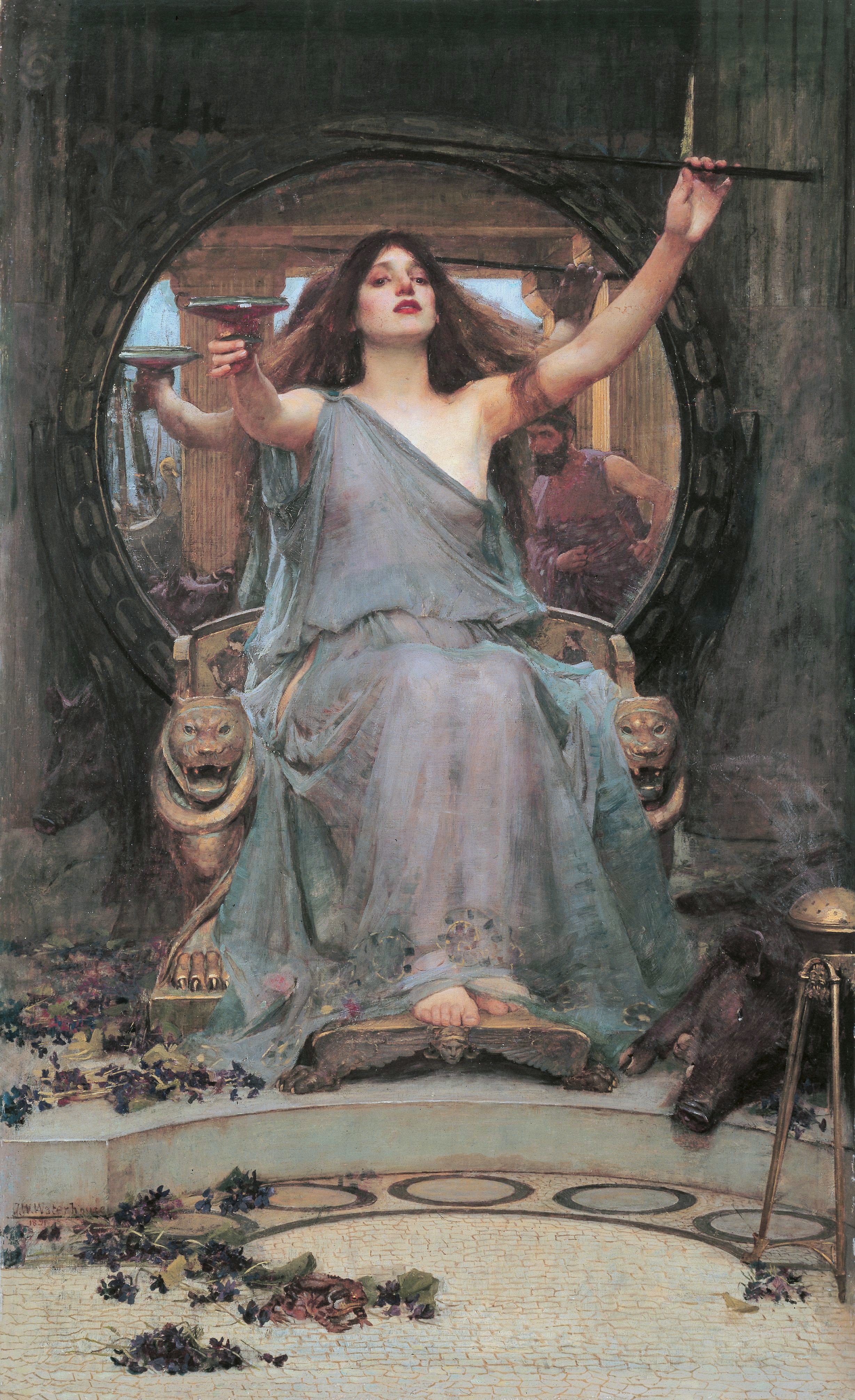 John William Waterhouse Circé offrant la coupe à Ulysse