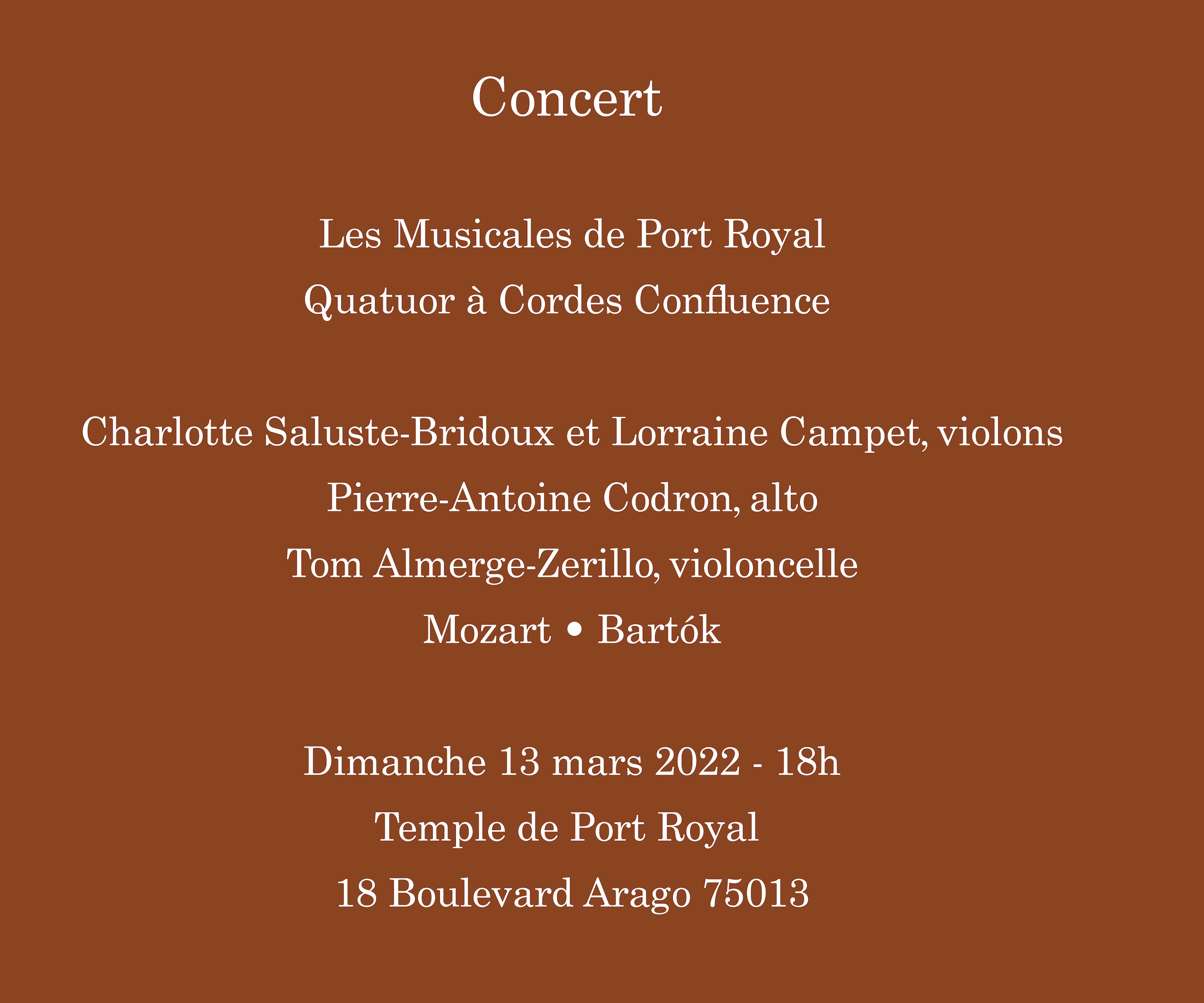 LES MUSICALES DE PORT ROYAL REVIENNNENT