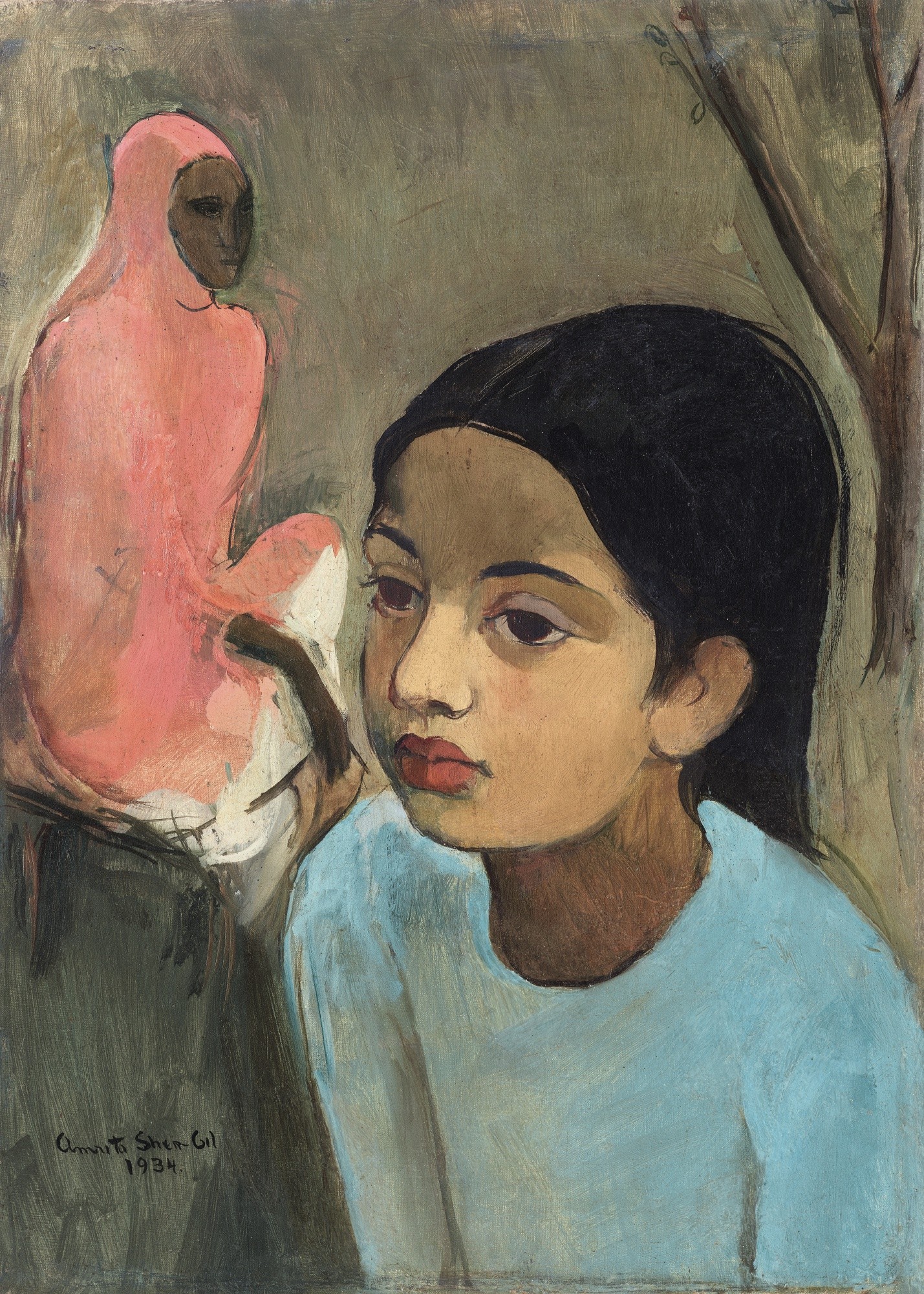 Amrita Sher-Gil La Petite Fille en Bleu