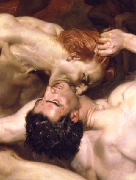 William Adolphe Bouguereau 'Dante et Virgile en enfer" (détail)