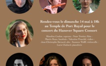 14 MAI 18H PROCHAIN CONCERT DES MUSICALES DE PORT ROYAL